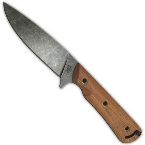 Smith & Sons Bandit Darkened Fixed Blade, Oiled Bocote Hunting Knife